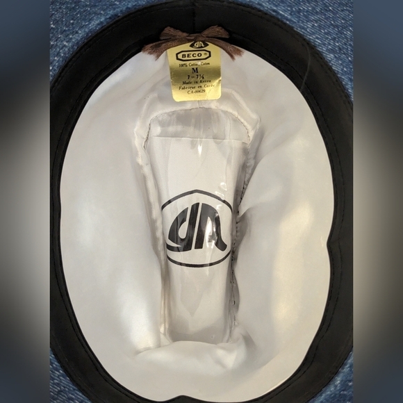 Vintage western 60's blue denim cowboy hat. Size 7-7 1/8 - Picture 13 of 17